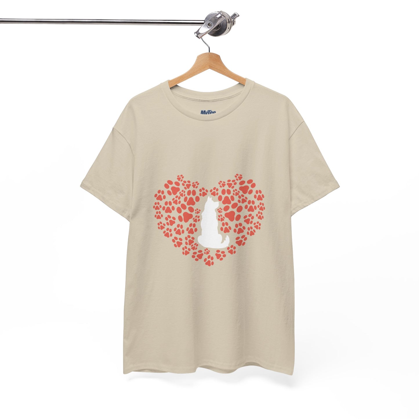 Dog Lover's Heart - Unisex Cotton Tee