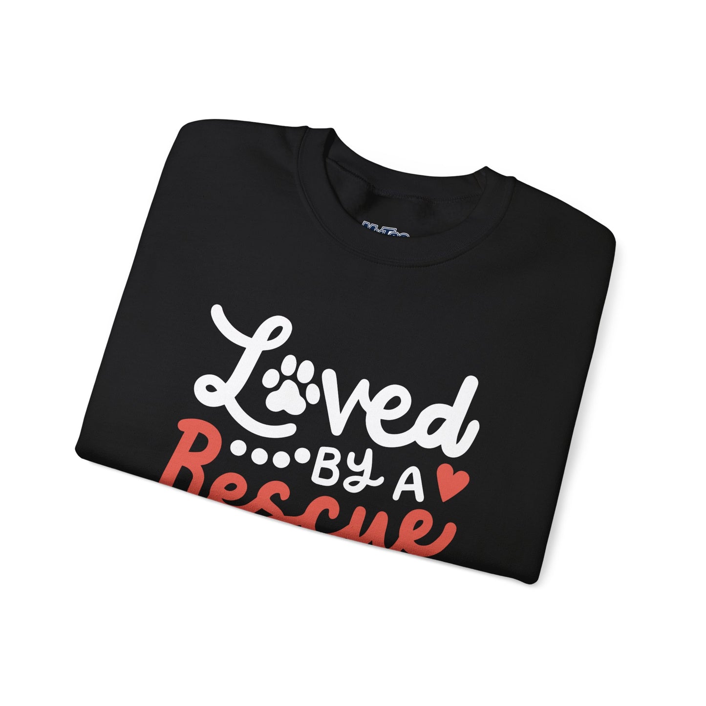 Loved By A Rescue Dog Sweatshirt | Animal Lover Gift, Cozy Crewneck