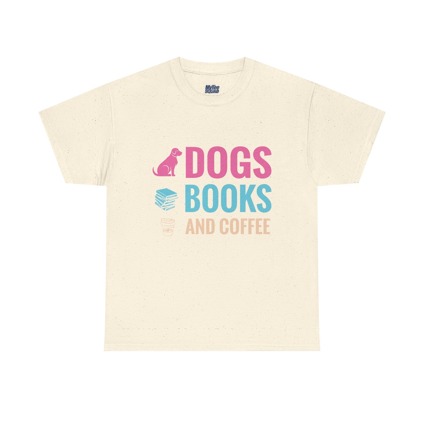 Dogs, Books, And Coffee Unisex Cotton T-Shirt | Dog Lover