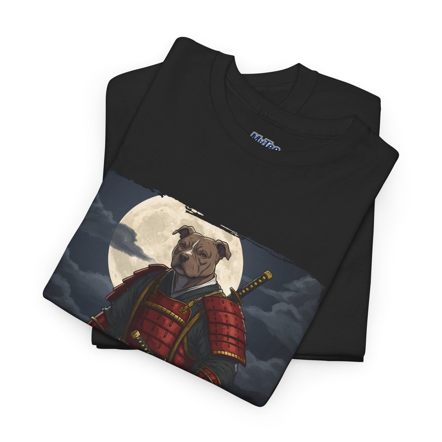 Pitbull Samurai Warrior Unisex Heavy T-Shirt,Tee | Graphic Tee For Anime Lovers