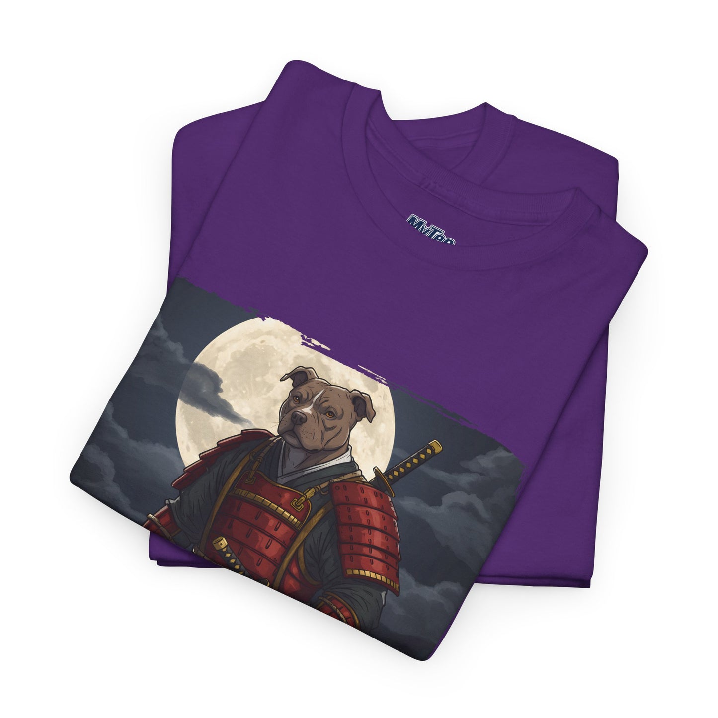 Pitbull Samurai Warrior Unisex Heavy T-Shirt,Tee | Graphic Tee For Anime Lovers