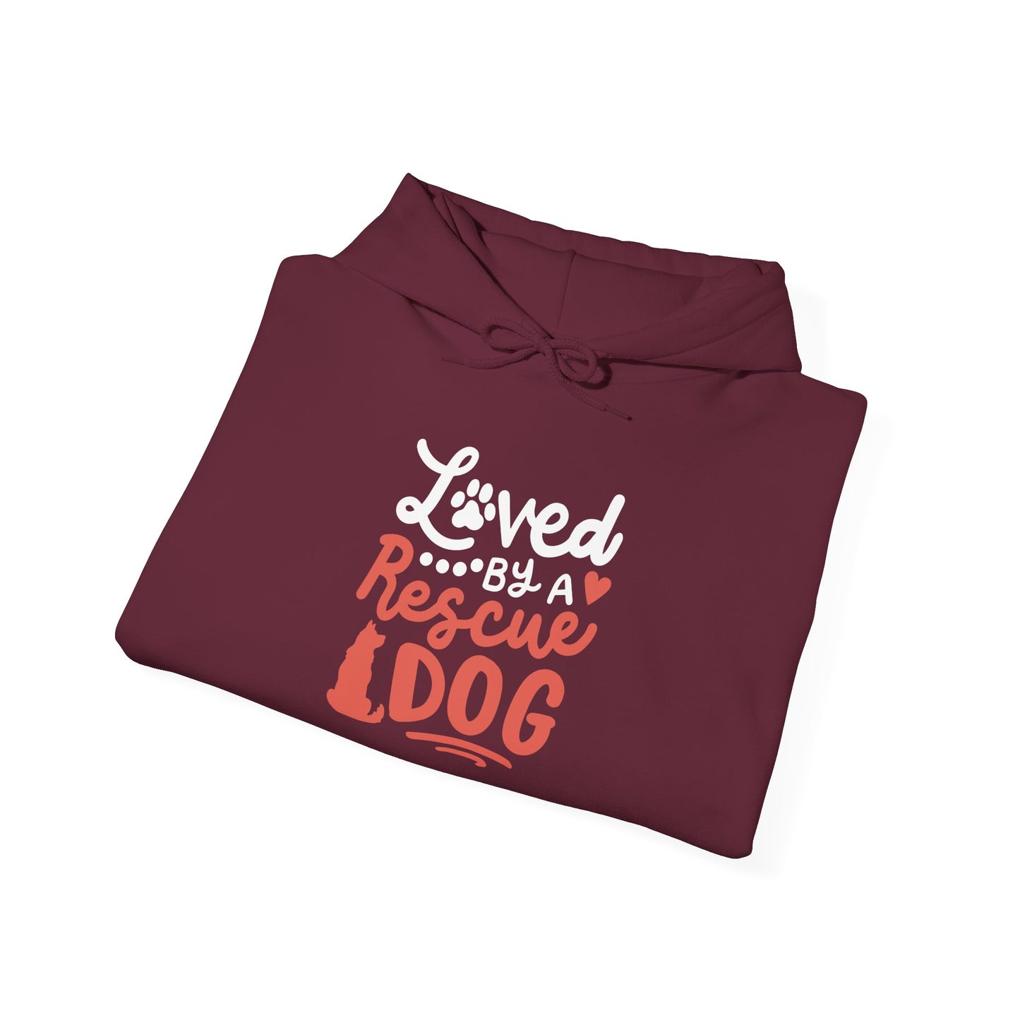 Loved By A Rescue Dog Hoodie | Pet Lover Gift, Fur Mom Hoodie, Pet Dad Apparel