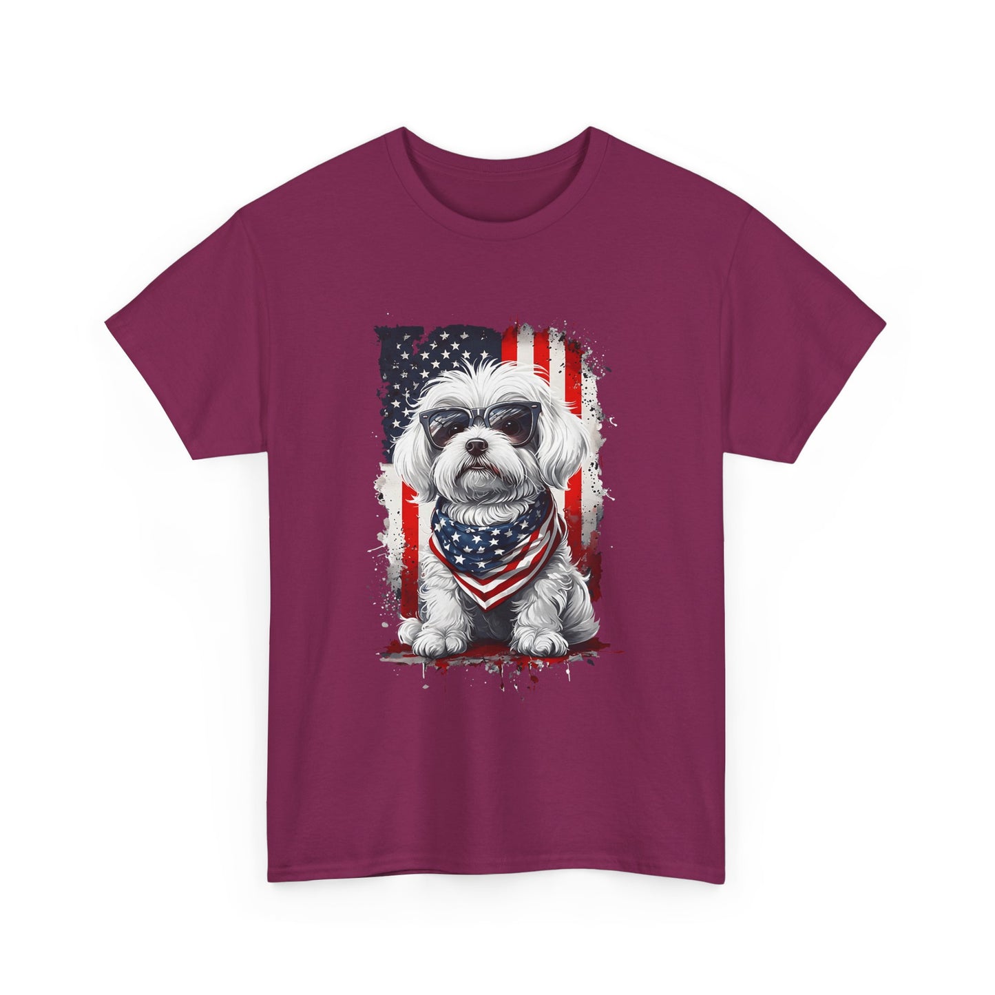 Patriotic Havanese Unisex Cotton T-Shirt