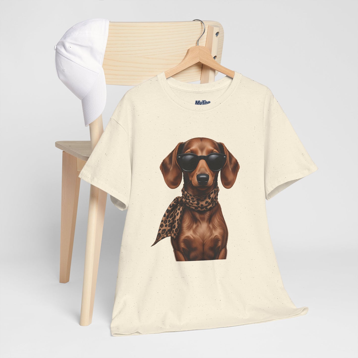Dachshund With A Scarf Cotton T-Shirt
