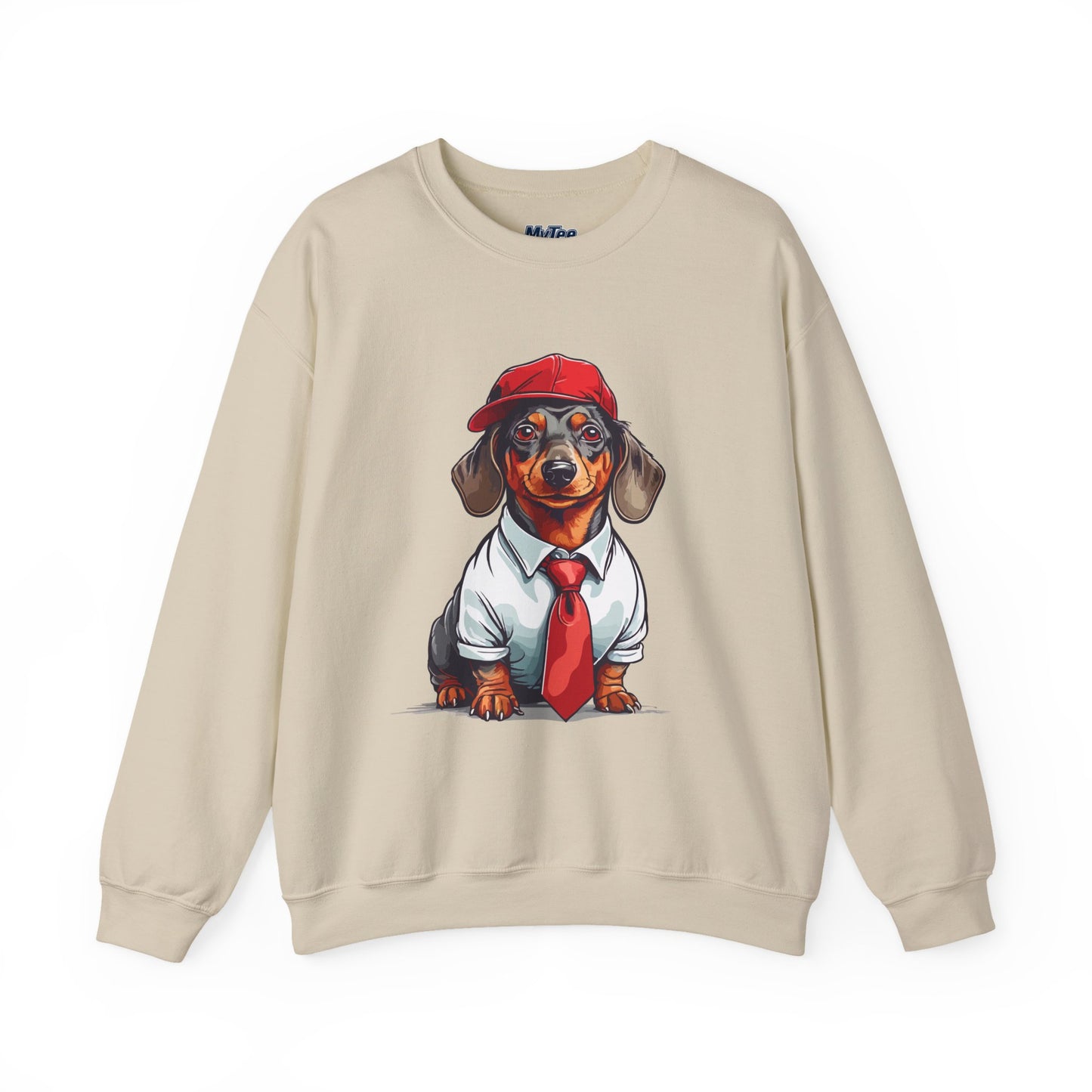 Dachshund Red Tie Unisex Sweatshirt – Chic Comfort for Dog Lovers