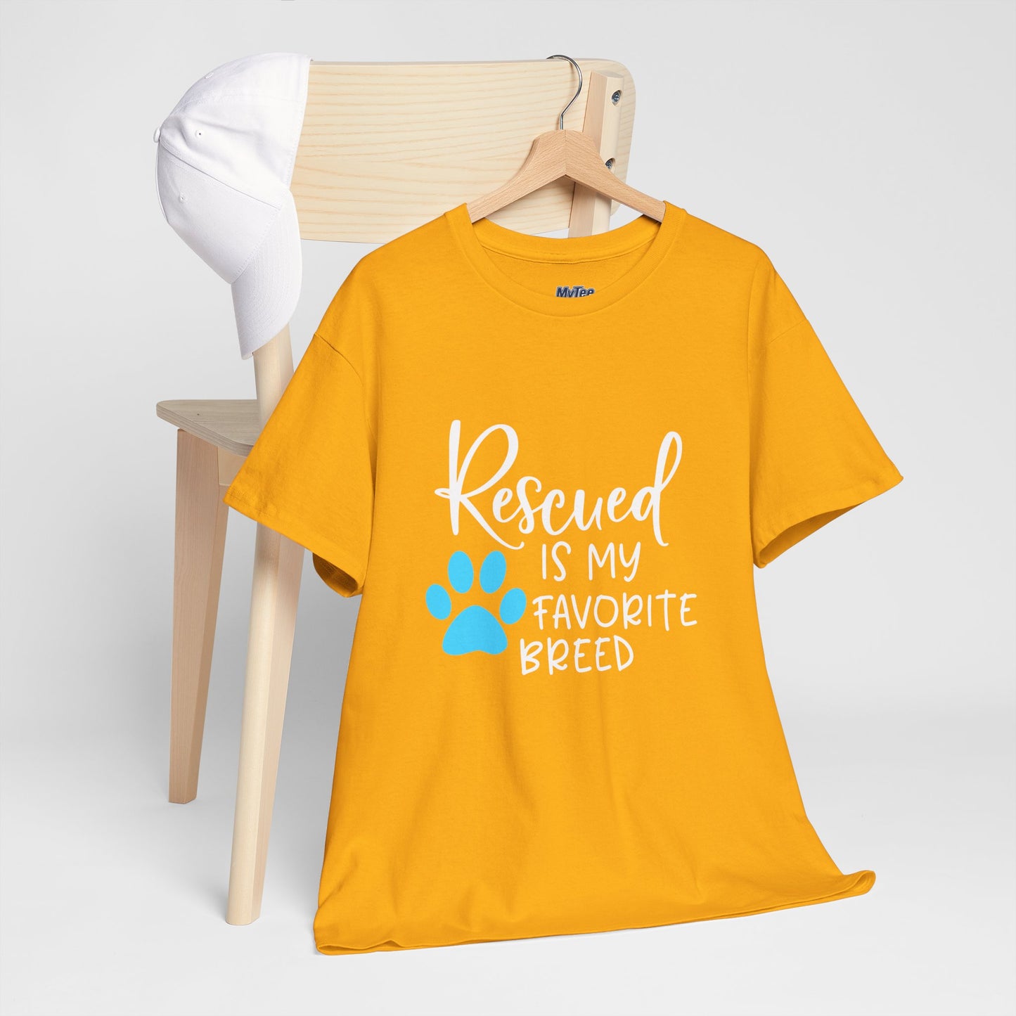 Rescued Is My Favorite Breed T-Shirt – Pet Adoption Love Tee