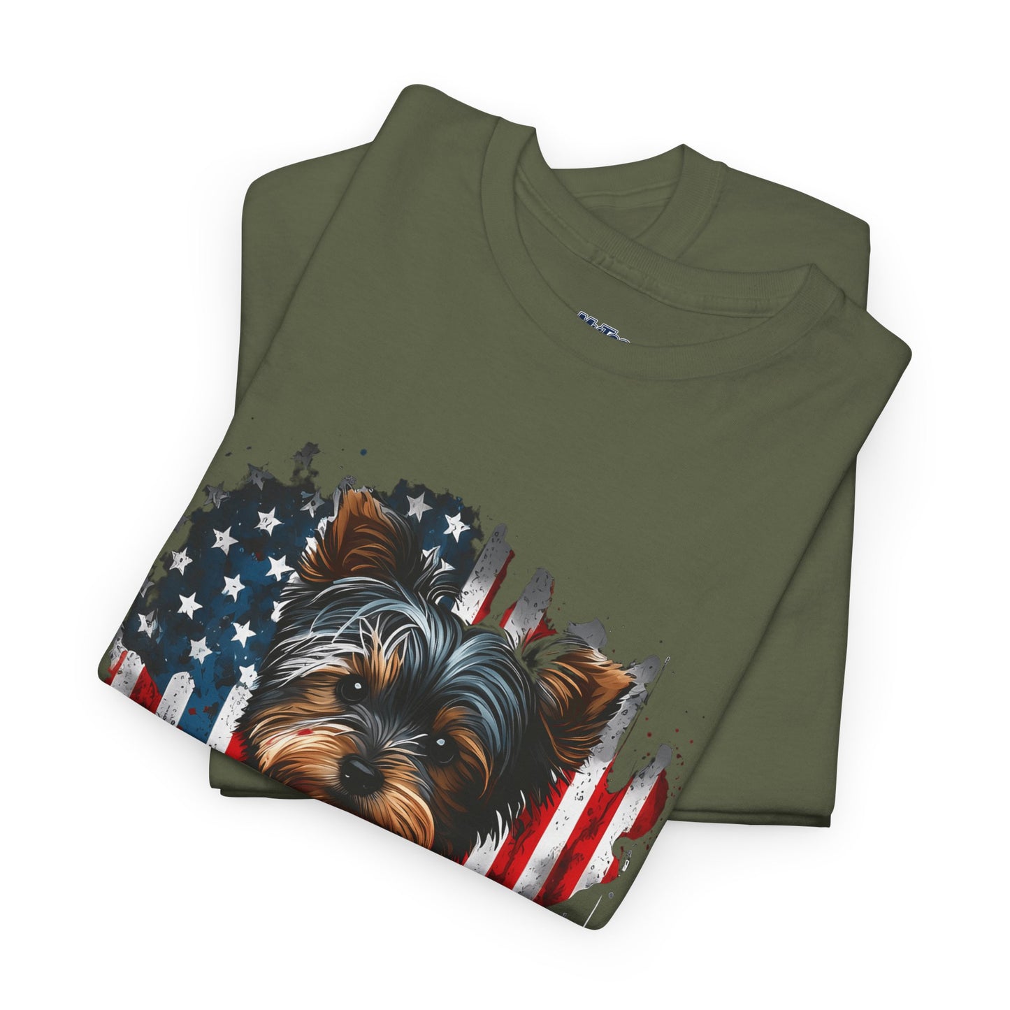 Patriotic American Yorkshire Terrier With sunglasses Unisex T-Shirt