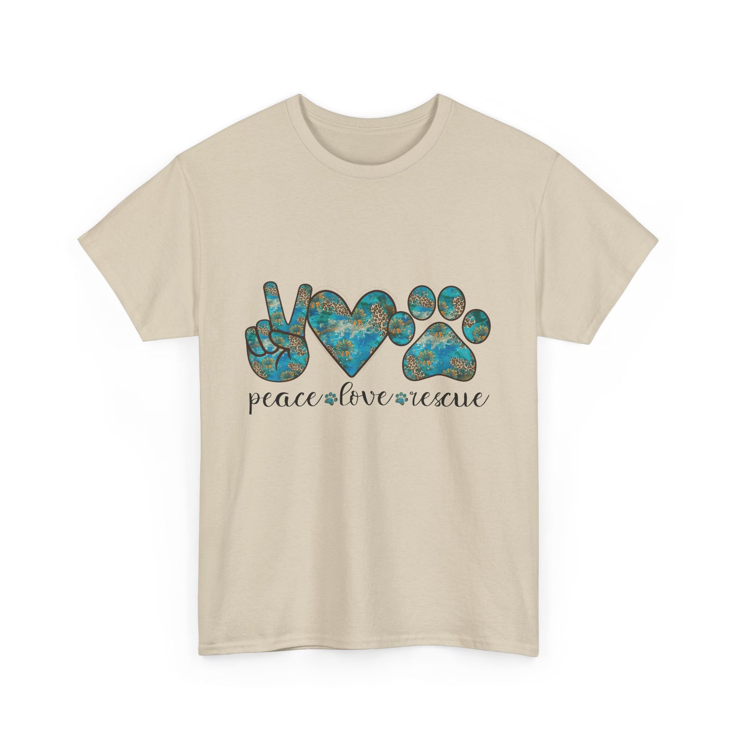 Peace Love Rescue T-Shirt | For Animal Rescuers