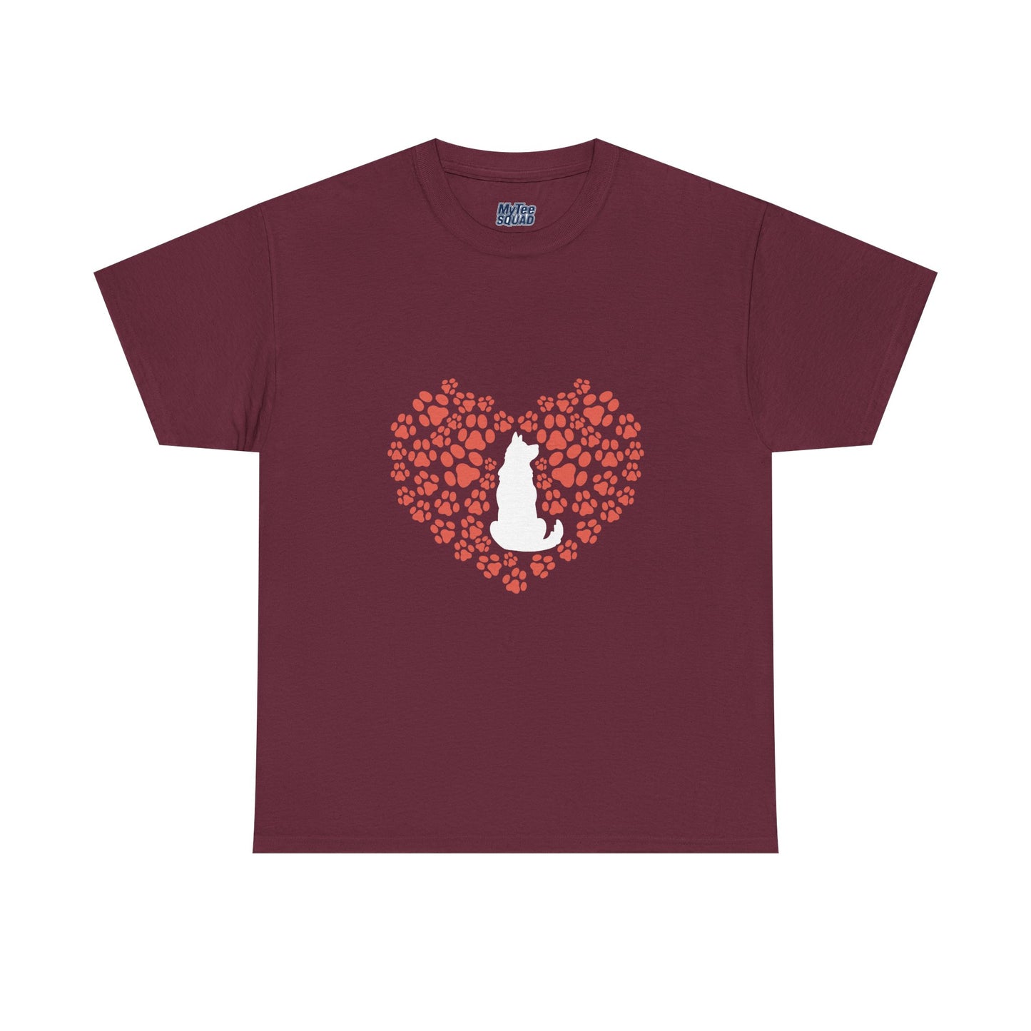 Dog Lover's Heart - Unisex Cotton Tee