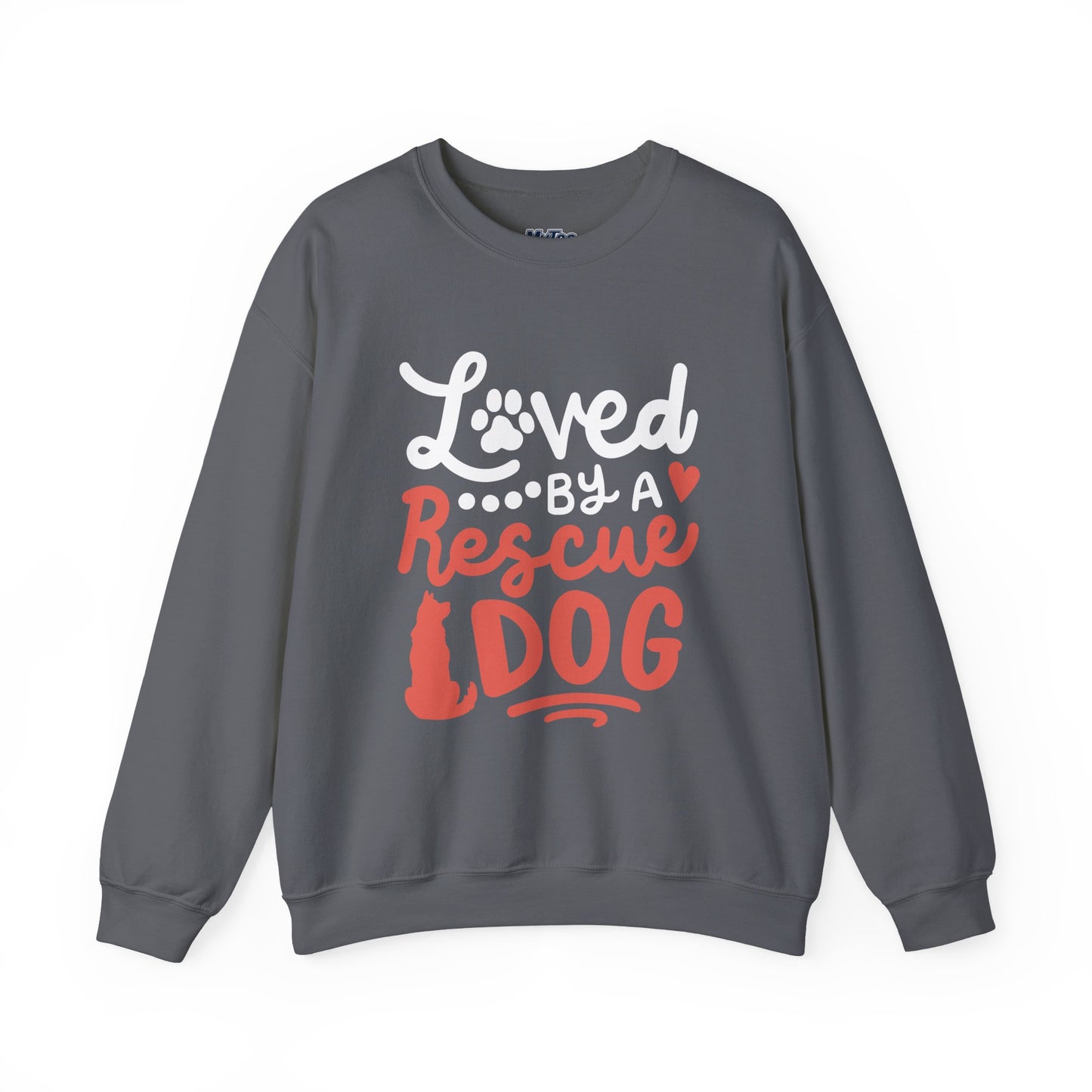 Loved By A Rescue Dog Sweatshirt | Animal Lover Gift, Cozy Crewneck