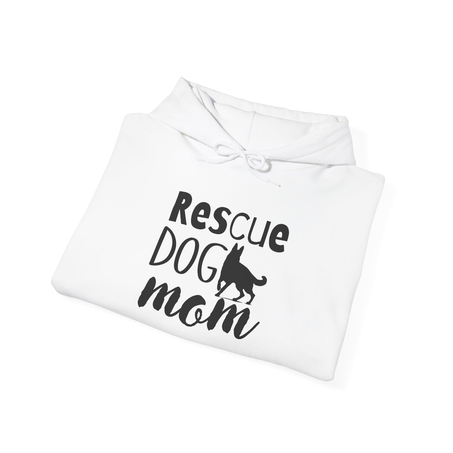 'Rescue Dog Mom Hoodie' - Cozy Sweatshirt for Pet Lover Mommies
