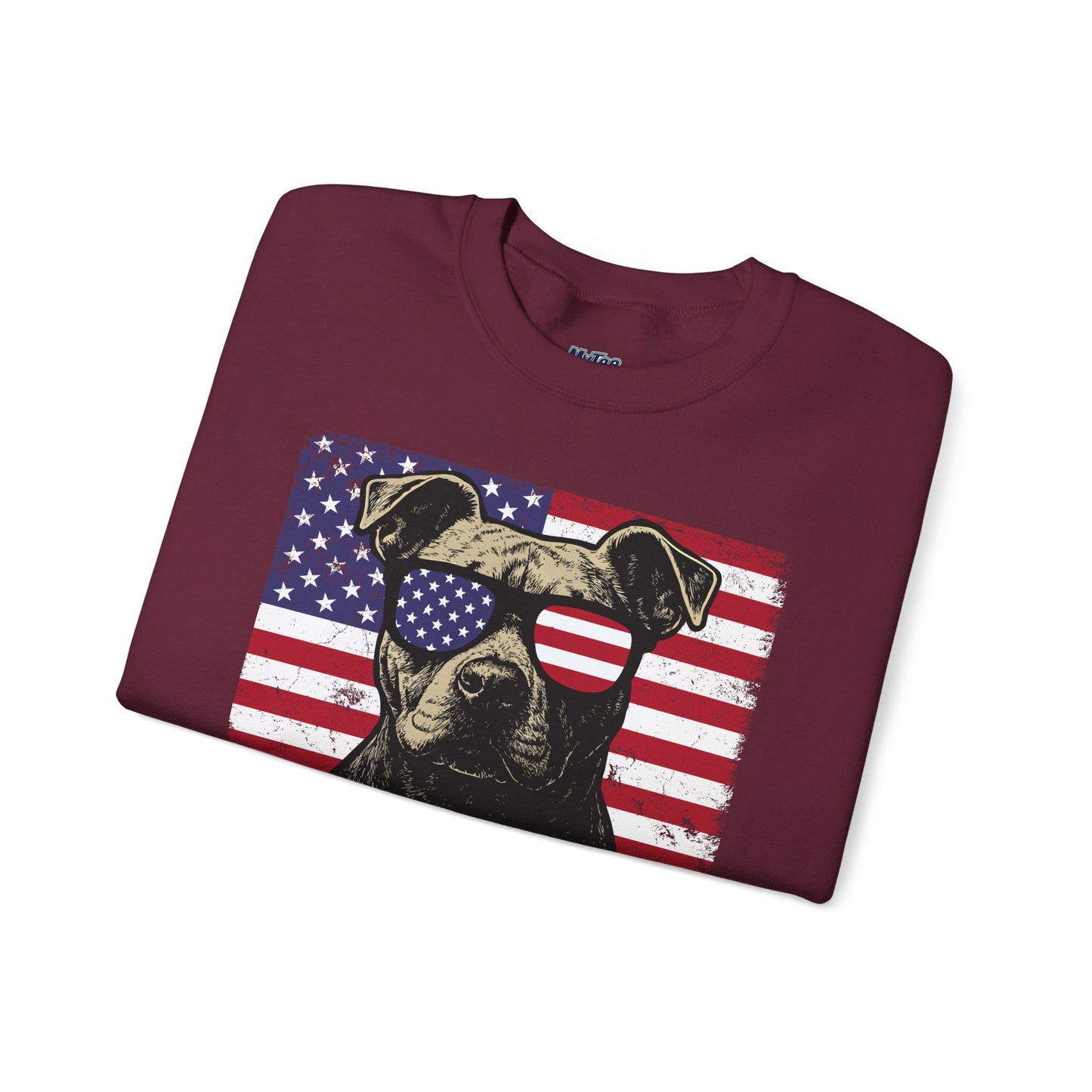 Show Me Your Pitties Patriotic Pitbull Sweatshirt – Funny USA Dog Lover Pullover
