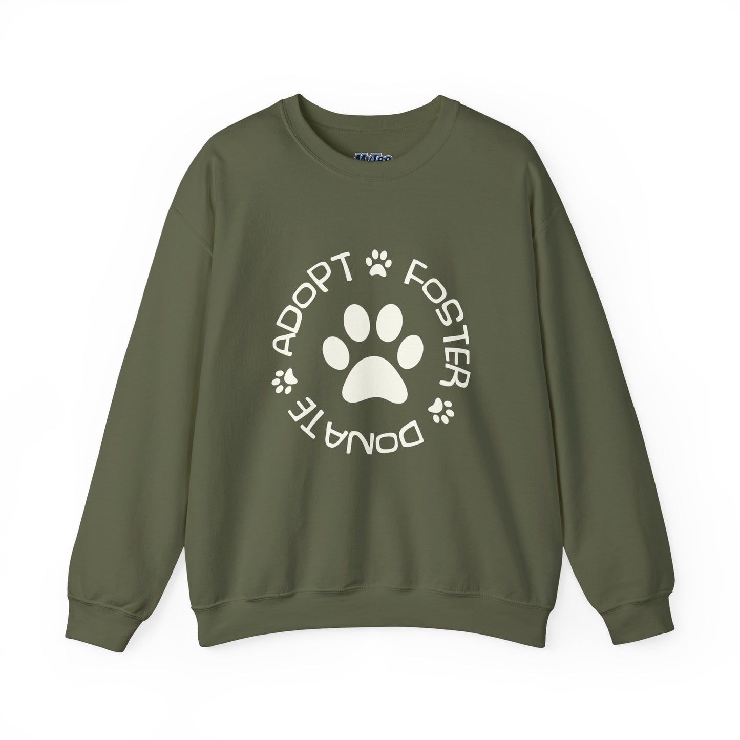 Adopt Foster Donate Unisex Sweatshirt | Paw Print Animal Shelter Pullover