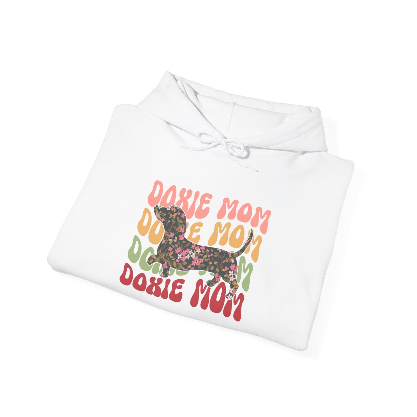 Doxie Mom Retro Hoodie – Cozy Hoodie With Colorful Dog Print
