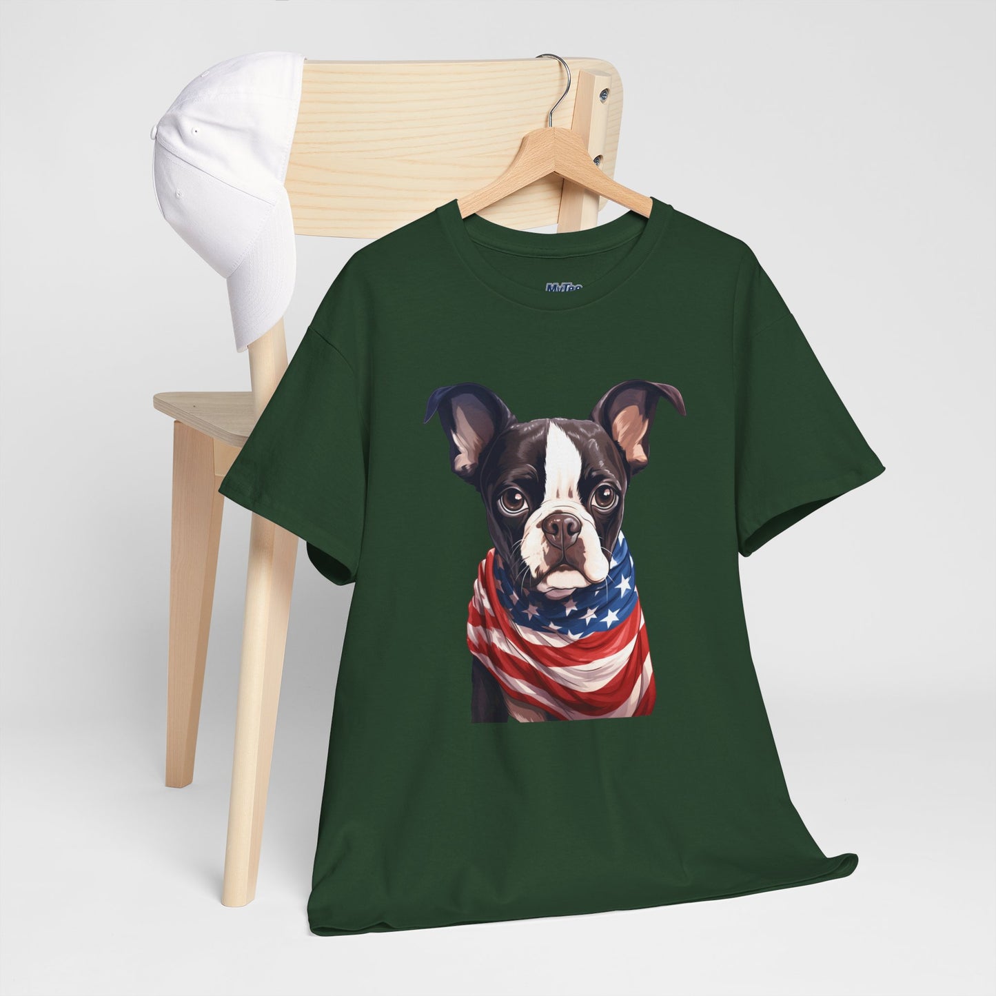 Patriotic Boston Terrier Unisex T-Shirt
