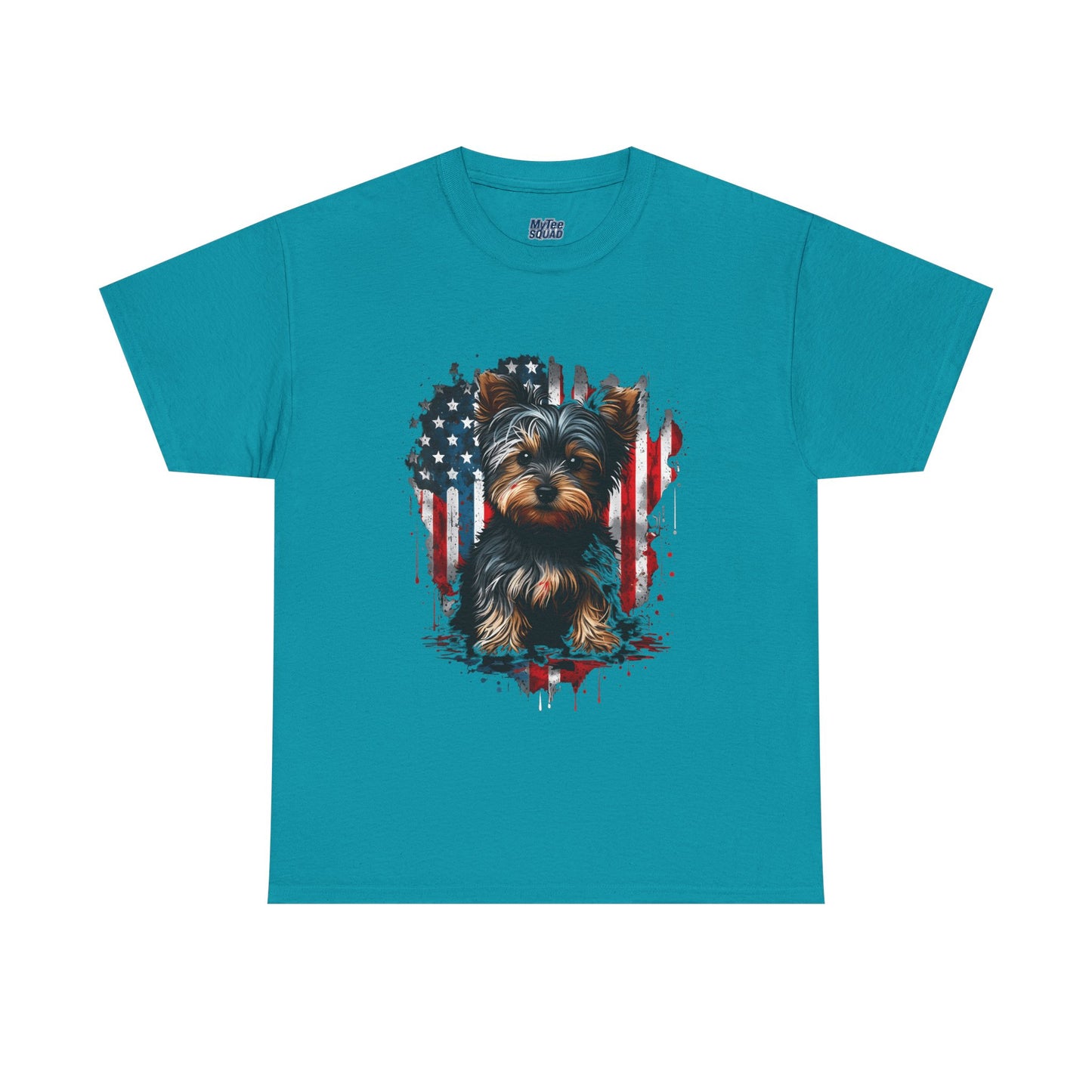 Patriotic American Yorkshire Terrier With sunglasses Unisex T-Shirt