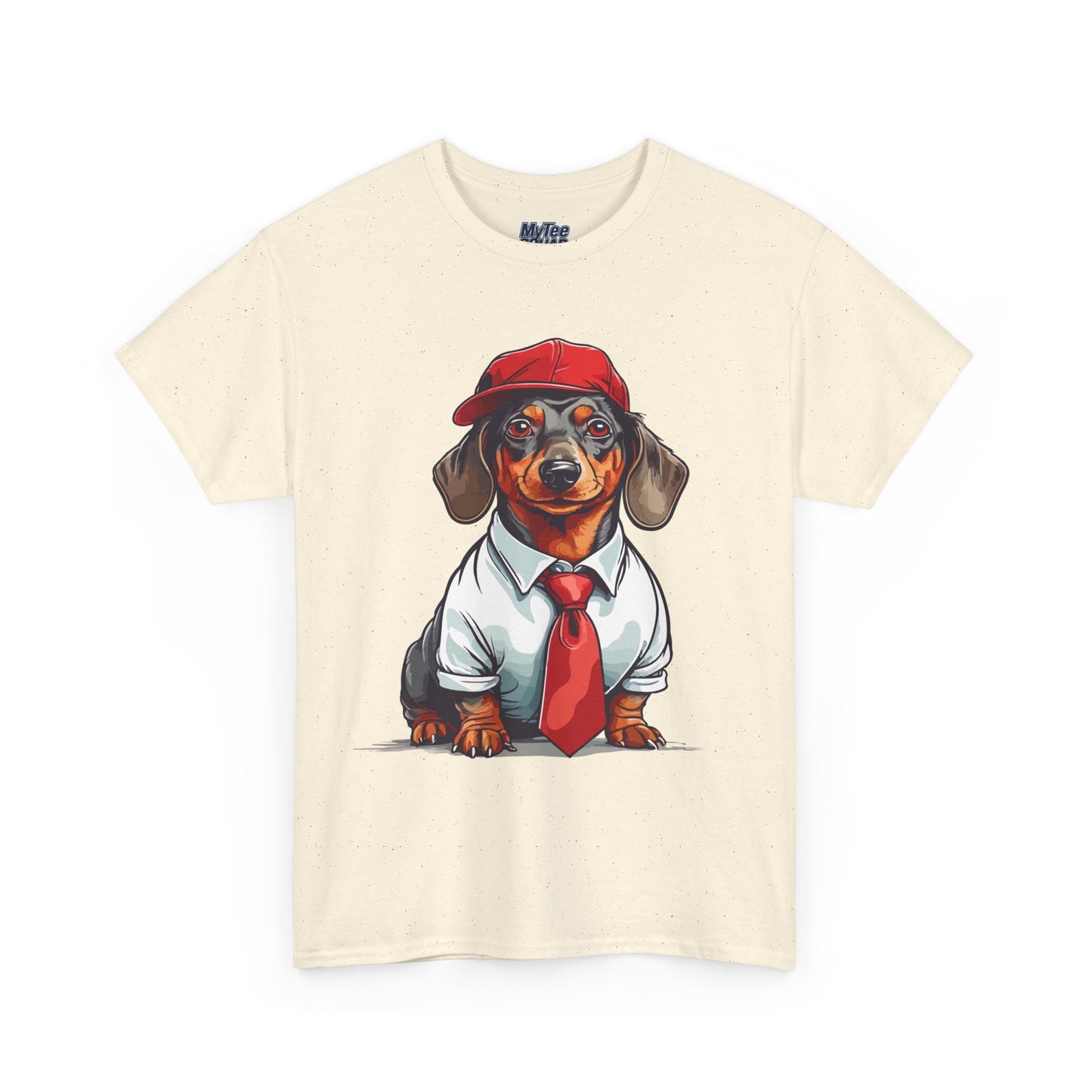 Dachshund Boss Unisex T-Shirt – Cool Pup in Cap & Tie