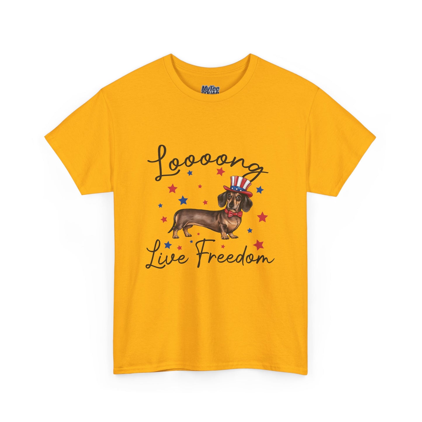 Patriotic Dachshund Loooong Live Freedom Unisex T-Shirt