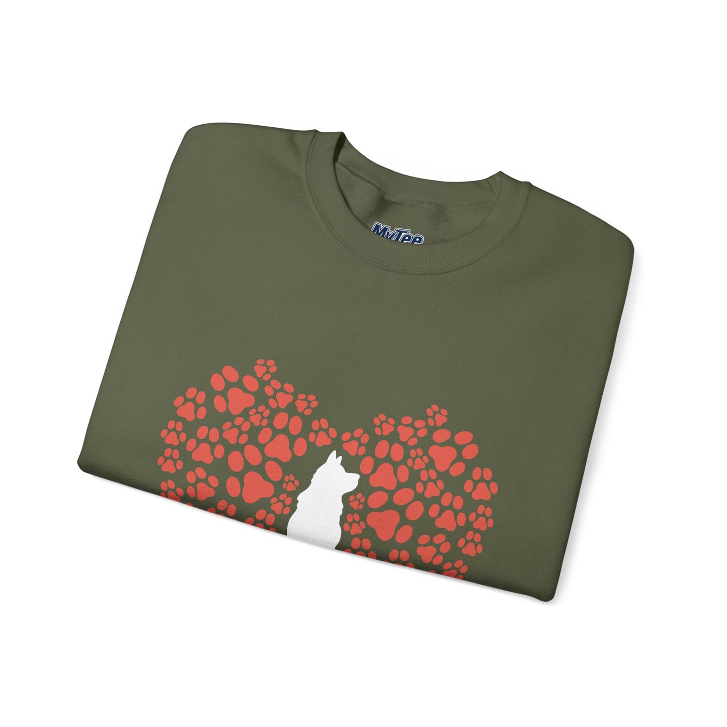 Cat Lover's Heart Crewneck Sweatshirt