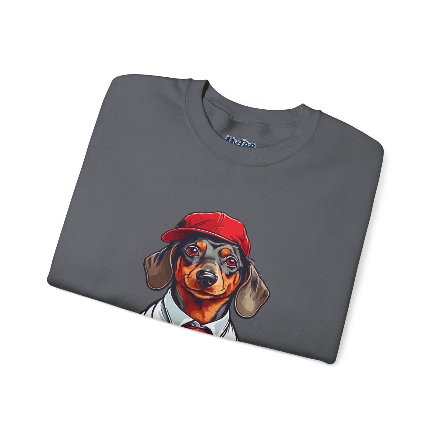 Dachshund Red Tie Unisex Sweatshirt – Chic Comfort for Dog Lovers