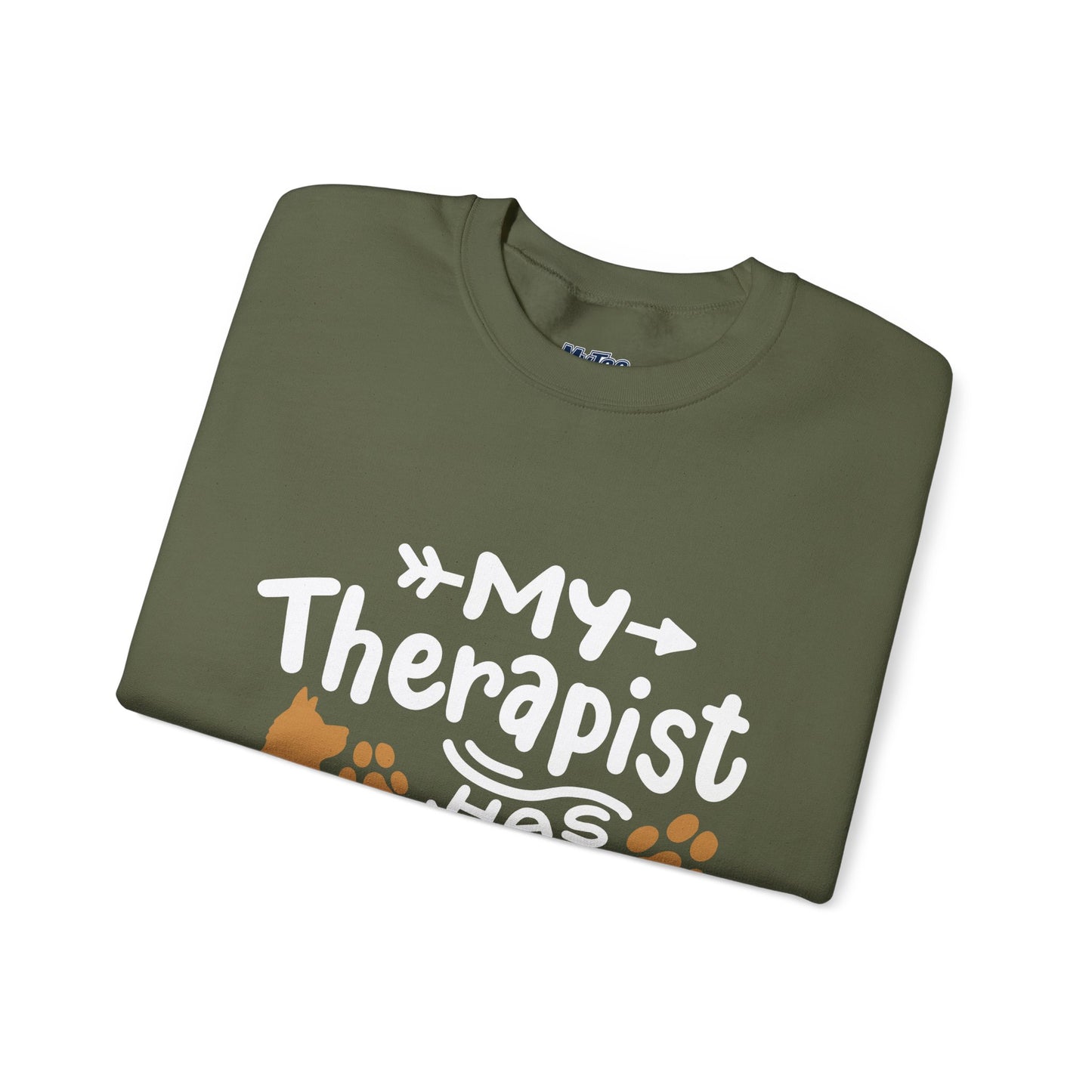 My Therapist Has Paws Unisex Sweatshirt | Cat & Dog Gifts, Animal Lover Apparel