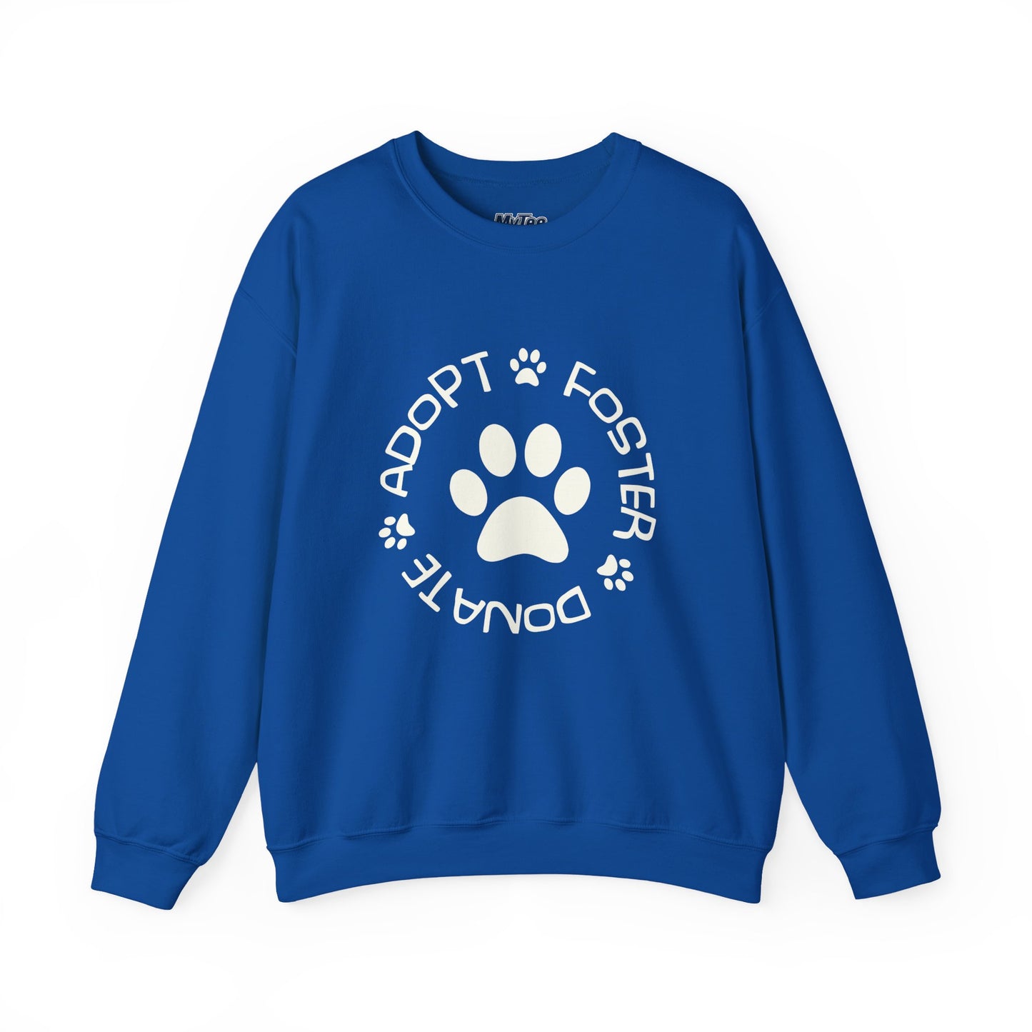 Adopt Foster Donate Unisex Sweatshirt | Paw Print Animal Shelter Pullover