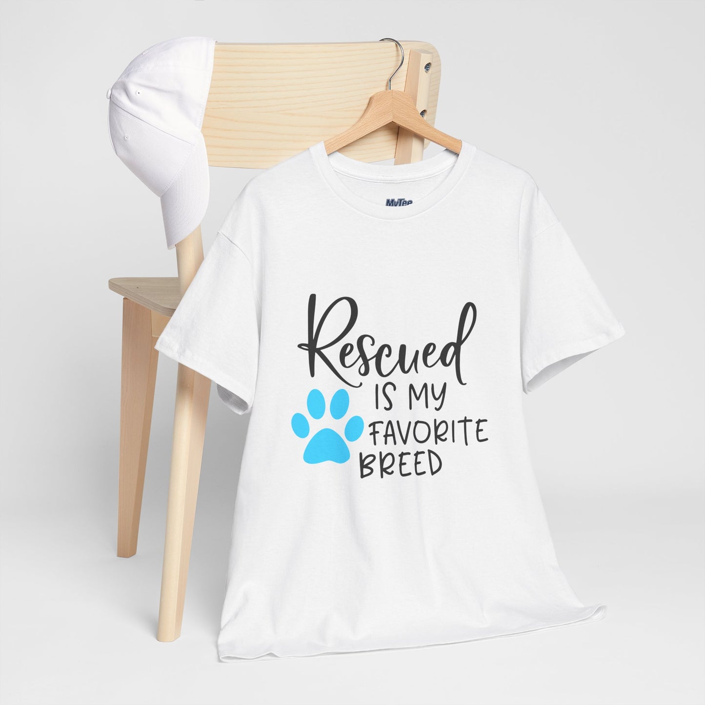 Rescued Is My Favorite Breed T-Shirt – Pet Adoption Love Tee