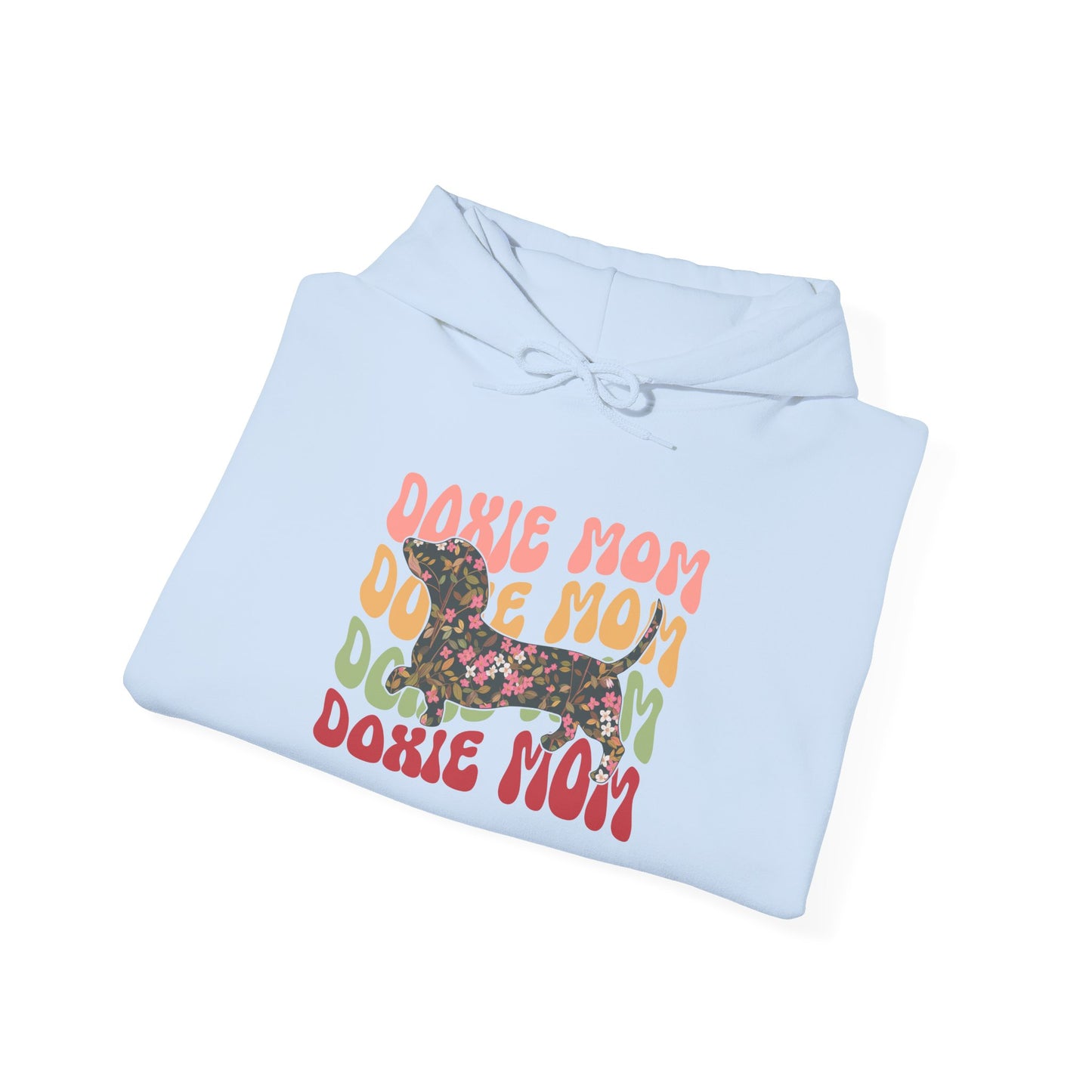 Doxie Mom Retro Hoodie – Cozy Hoodie With Colorful Dog Print