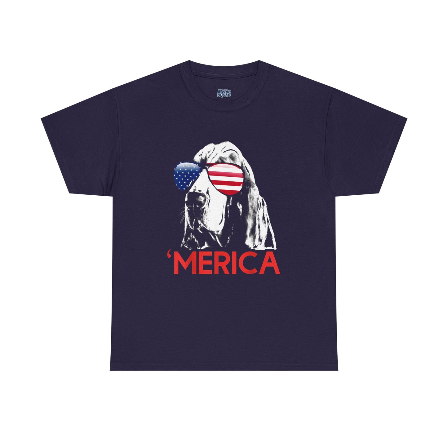 Patriotic Basset Hound With Sunglasses Unisex T-Shirt