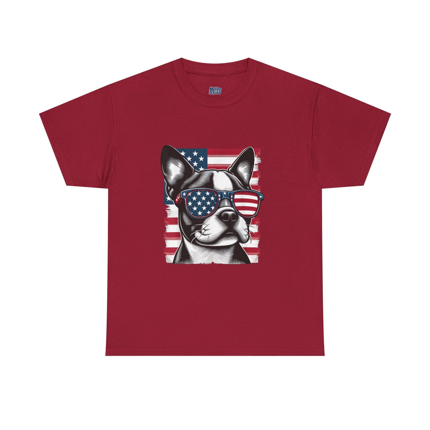 Patriotic Boston Terrier with Sunglasses Unisex T-Shirt