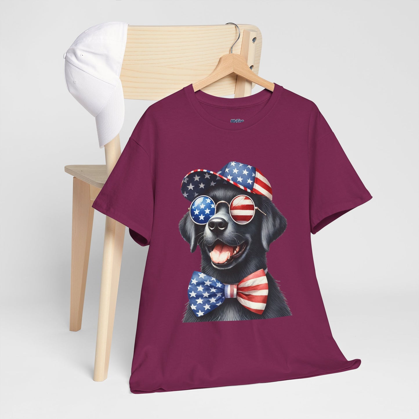 Patriotic Labrador Retriever With Sunglasses And Bow Unisex T-Shirts