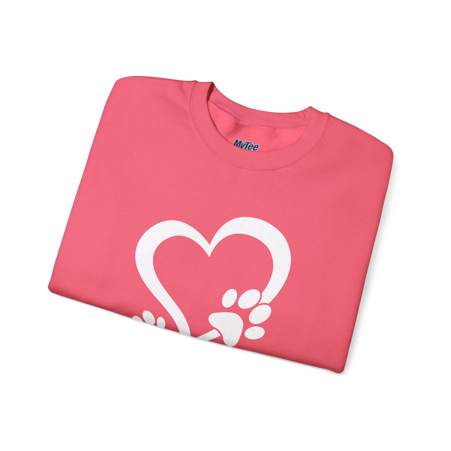 Pawprints On My Heart – Cozy Minimalist Dog Lover Sweatshirt
