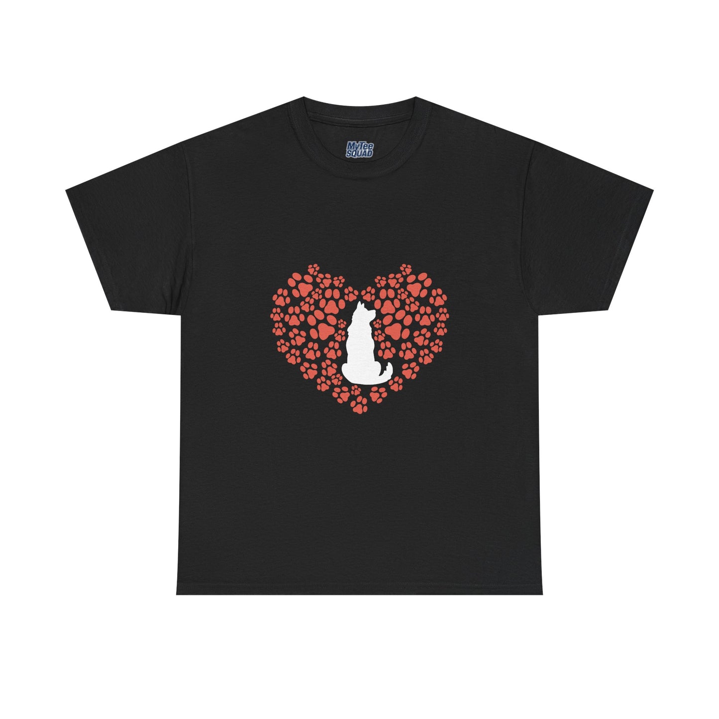 Dog Lover's Heart - Unisex Cotton Tee