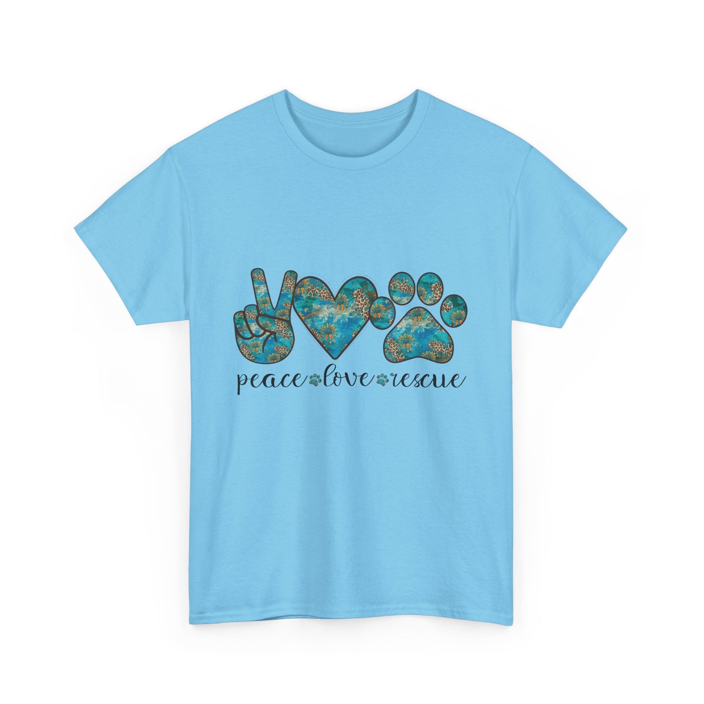 Peace Love Rescue T-Shirt | For Animal Rescuers