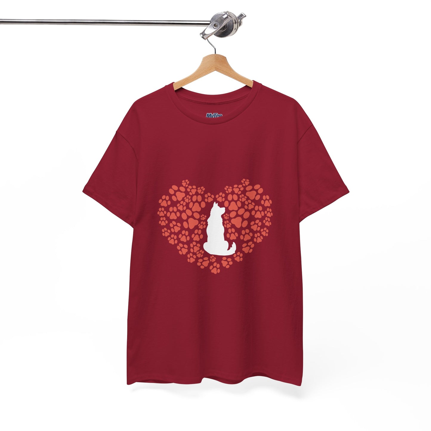 Dog Lover's Heart - Unisex Cotton Tee