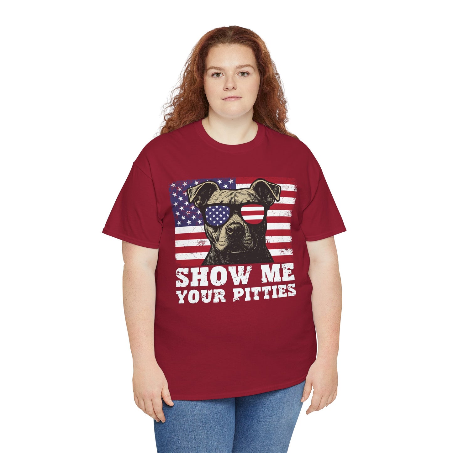 Show Me Your Pitties Patriotic Pitbull Unisex T-Shirt