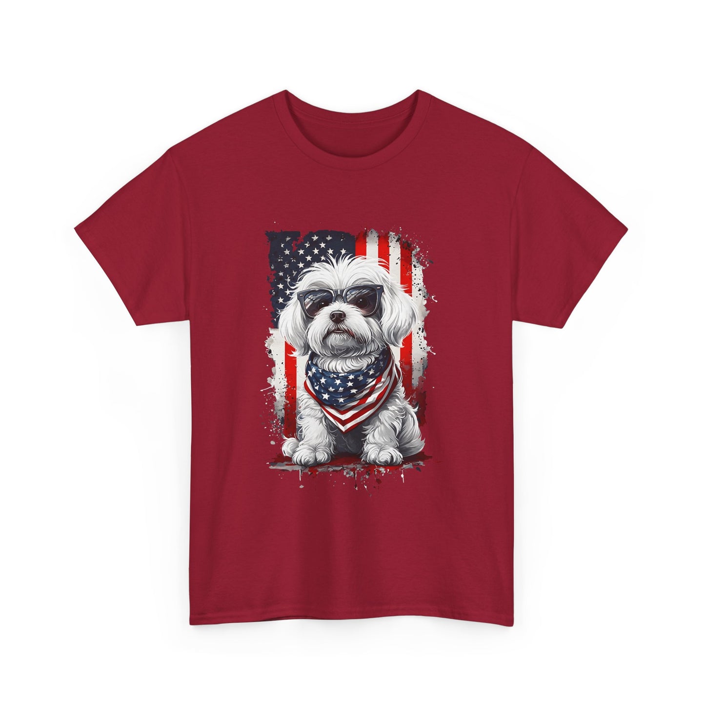 Patriotic Havanese Unisex Cotton T-Shirt