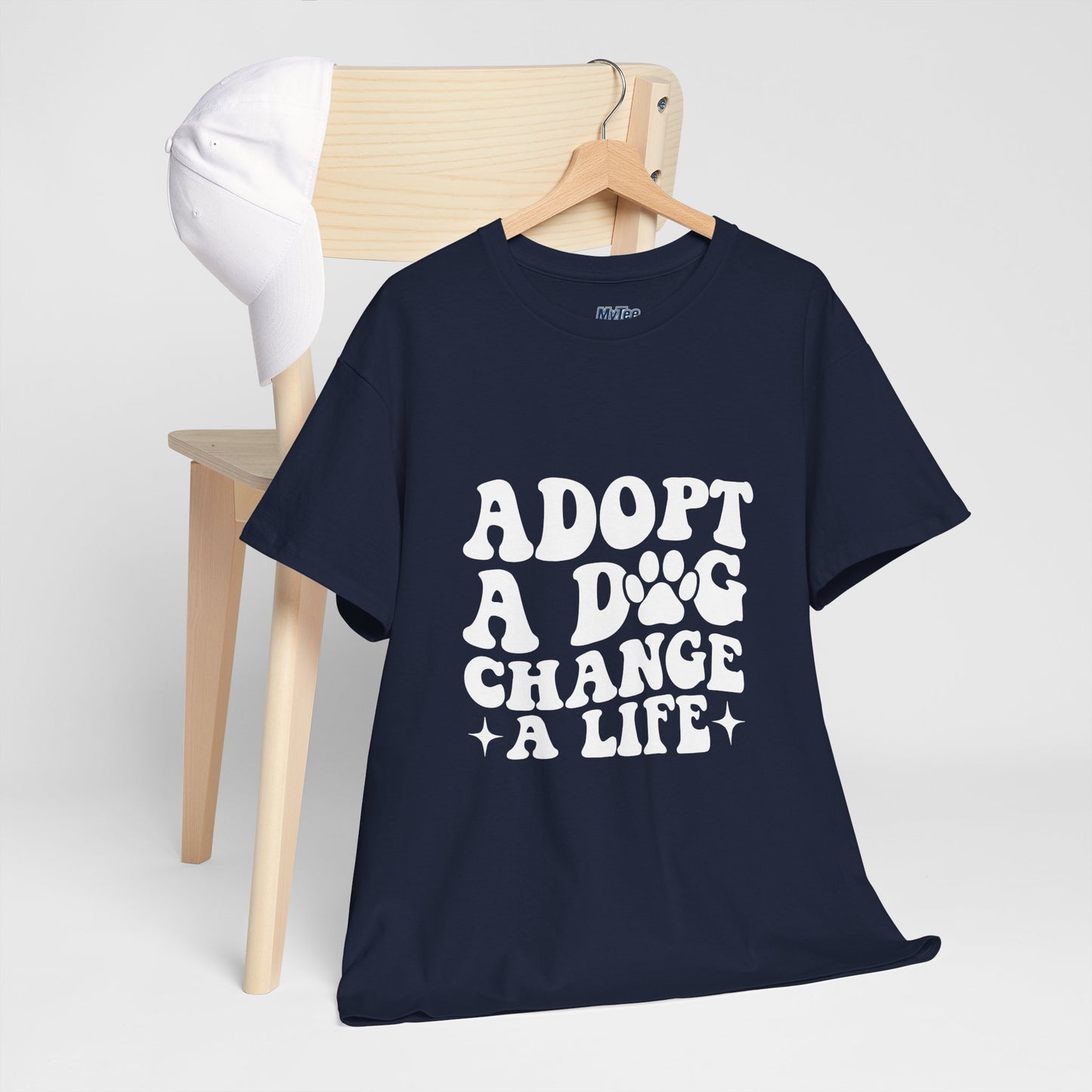 Adopt a Dog Change a Life Cotton T-Shirt - Perfect for Animal Lovers