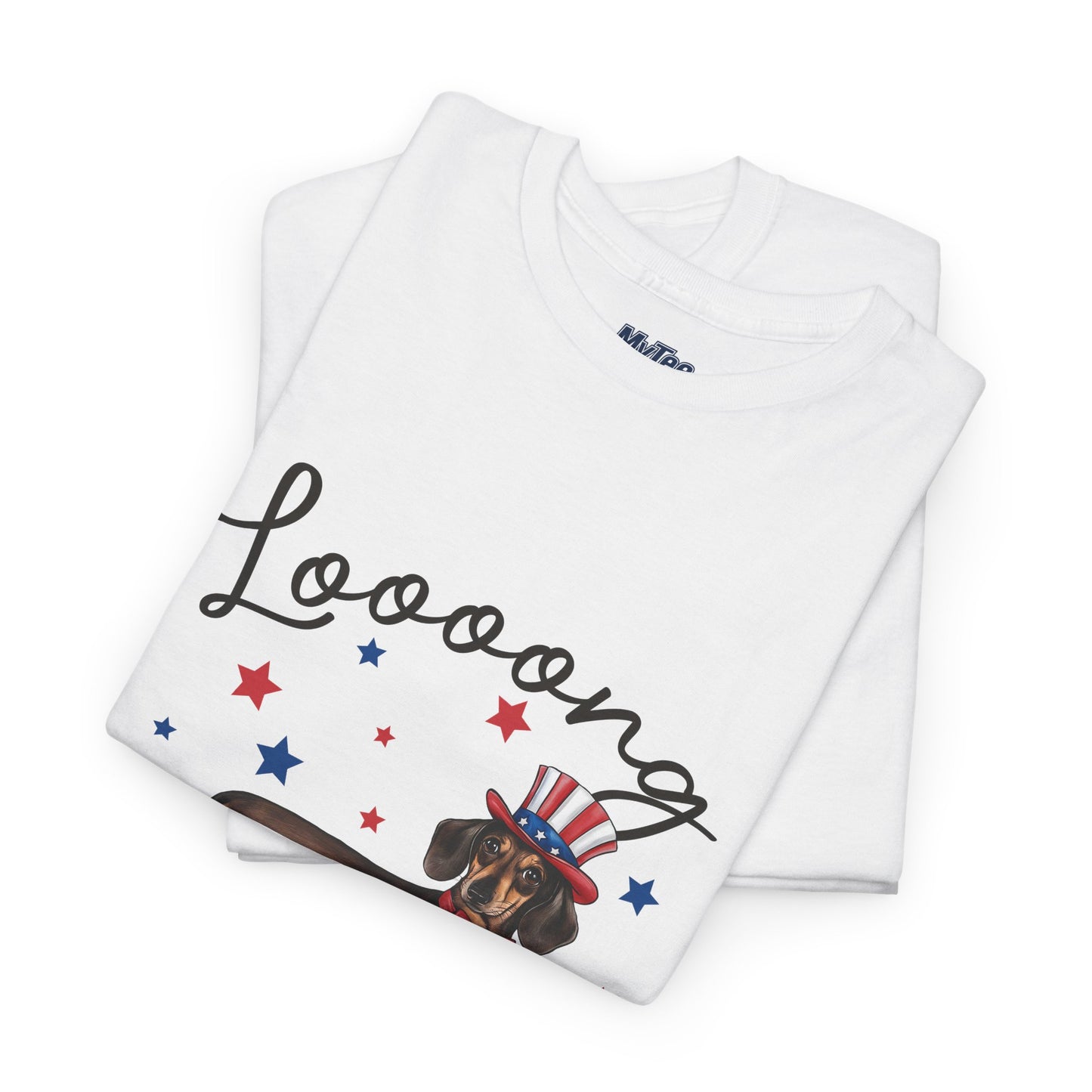 Patriotic Dachshund Loooong Live Freedom Unisex T-Shirt