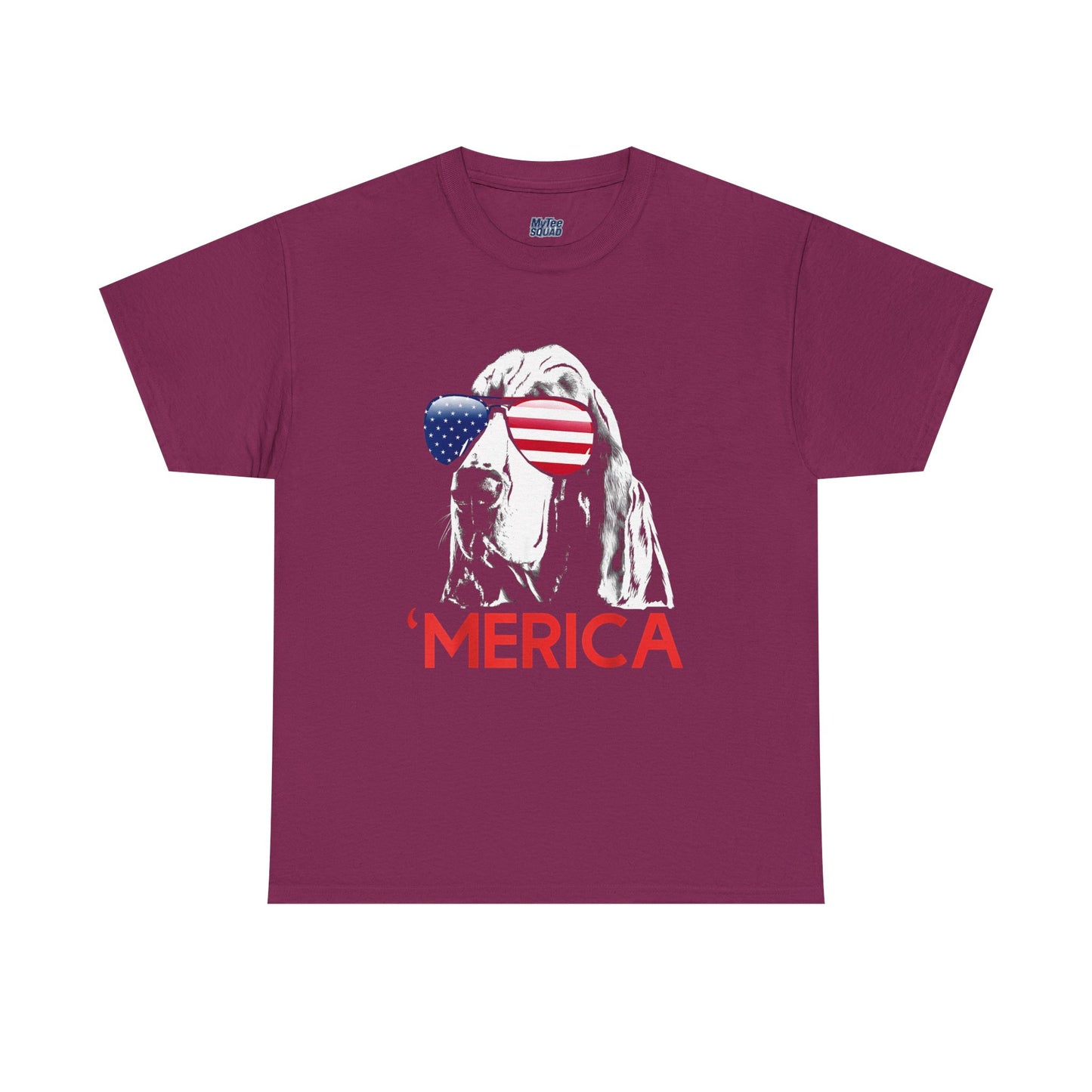 Patriotic Basset Hound With Sunglasses Unisex T-Shirt