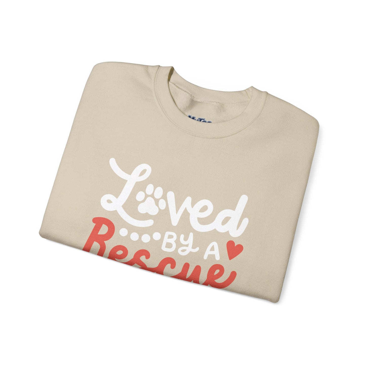 Loved By A Rescue Dog Sweatshirt | Animal Lover Gift, Cozy Crewneck