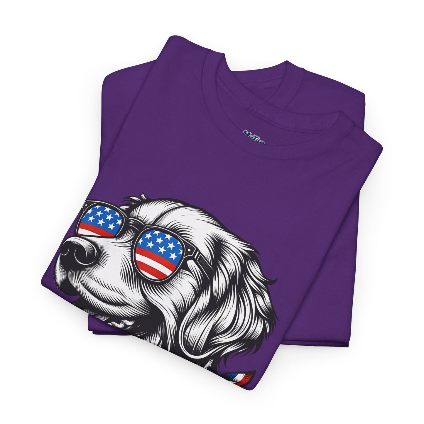 Patriotic Golden Retriever With Sunglasses Unisex T-Shirt