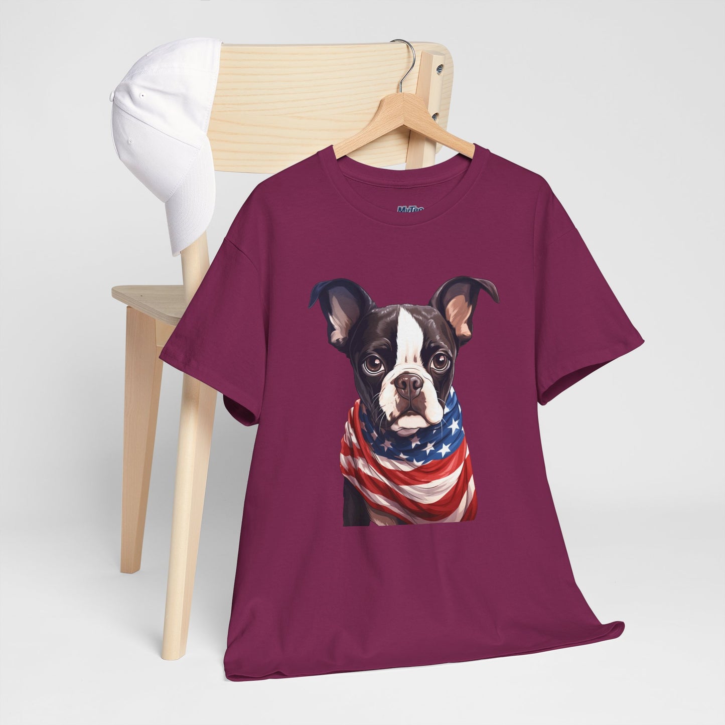 Patriotic Boston Terrier Unisex T-Shirt