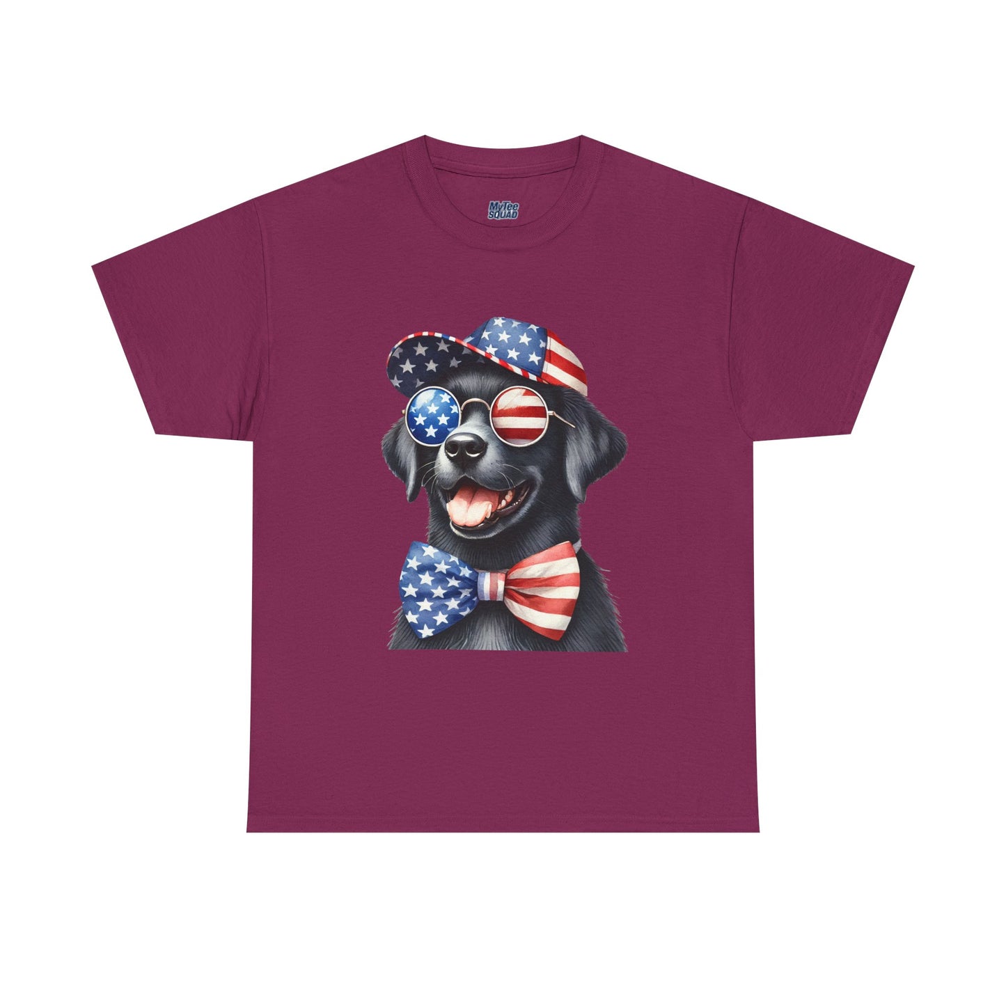Patriotic Labrador Retriever With Sunglasses And Bow Unisex T-Shirts