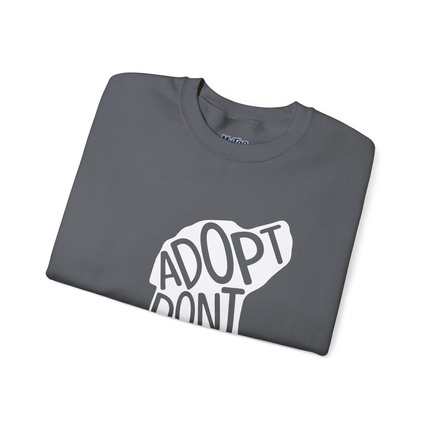 Adopt Don't Shop Unisex Sweatshirt | Eco-Friendly Crewneck