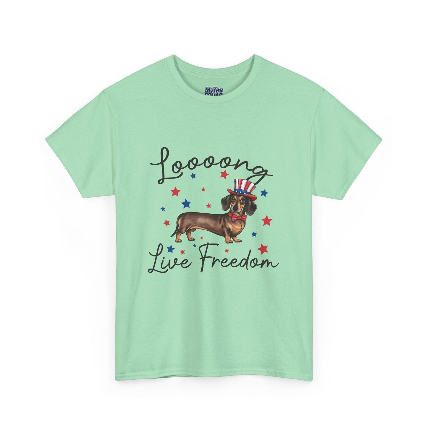 Patriotic Dachshund Loooong Live Freedom Unisex T-Shirt