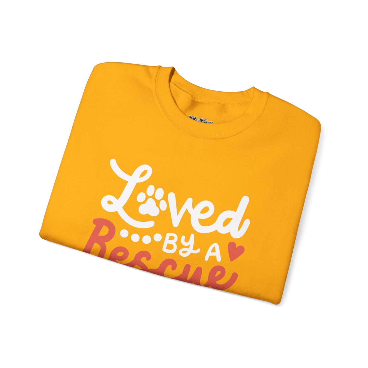 Loved By A Rescue Dog Sweatshirt | Animal Lover Gift, Cozy Crewneck