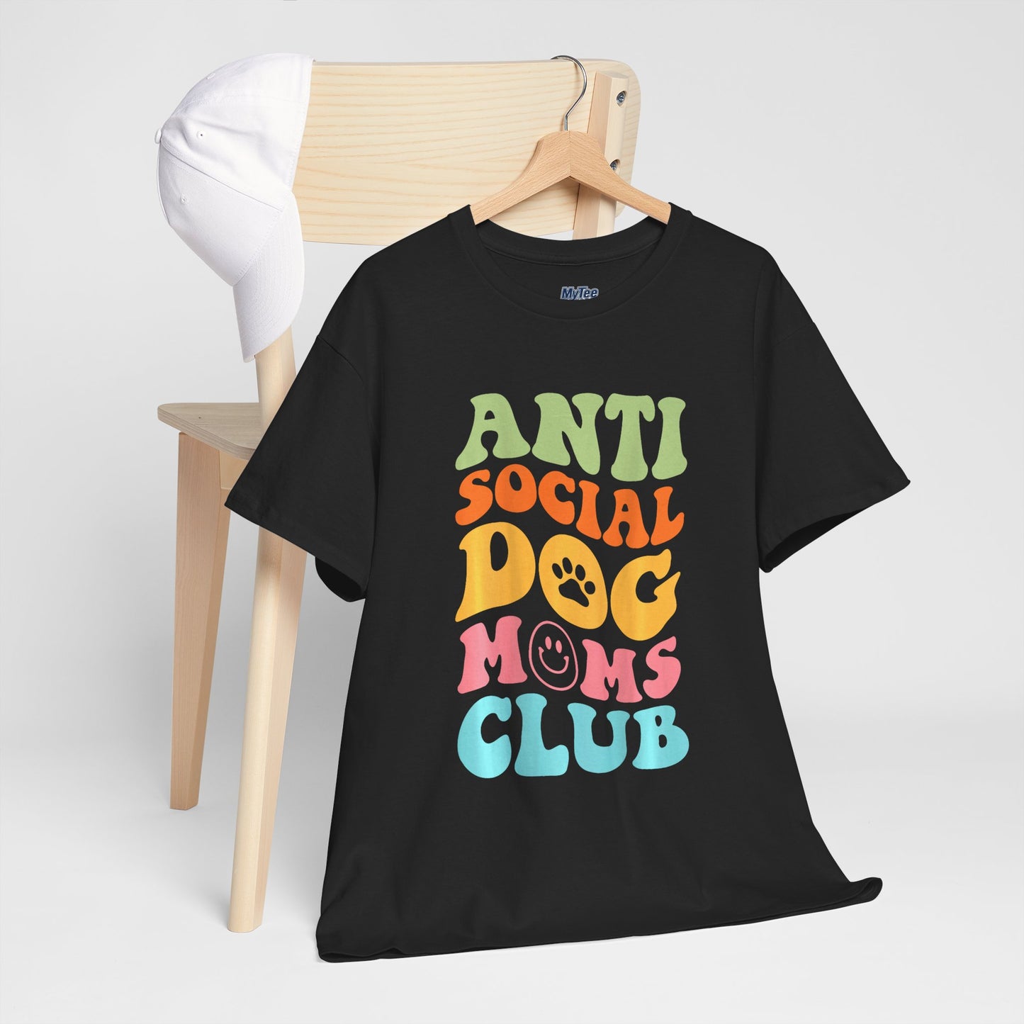 Anti Social Dog Moms Club Cotton T-Shirt - Fun & Comfy Pet Lover Tee