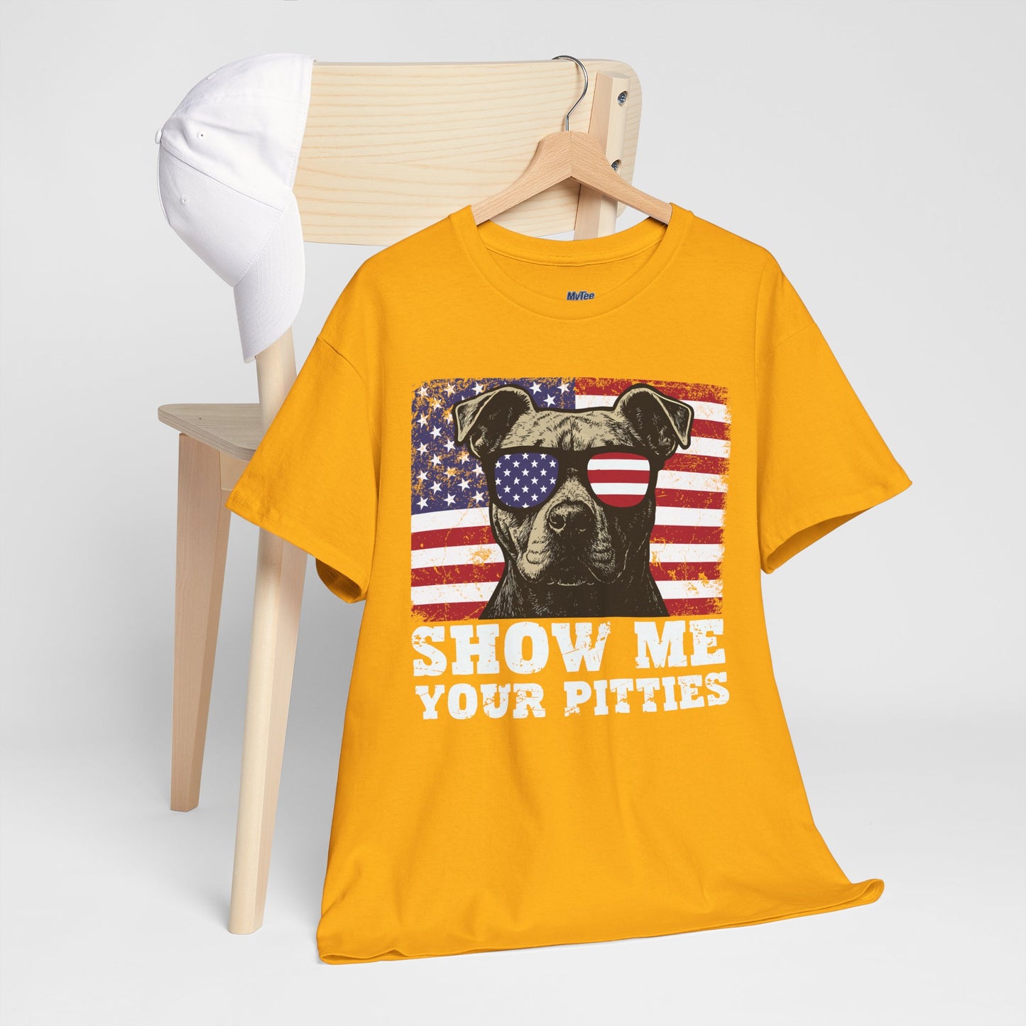 Show Me Your Pitties Patriotic Pitbull Unisex T-Shirt