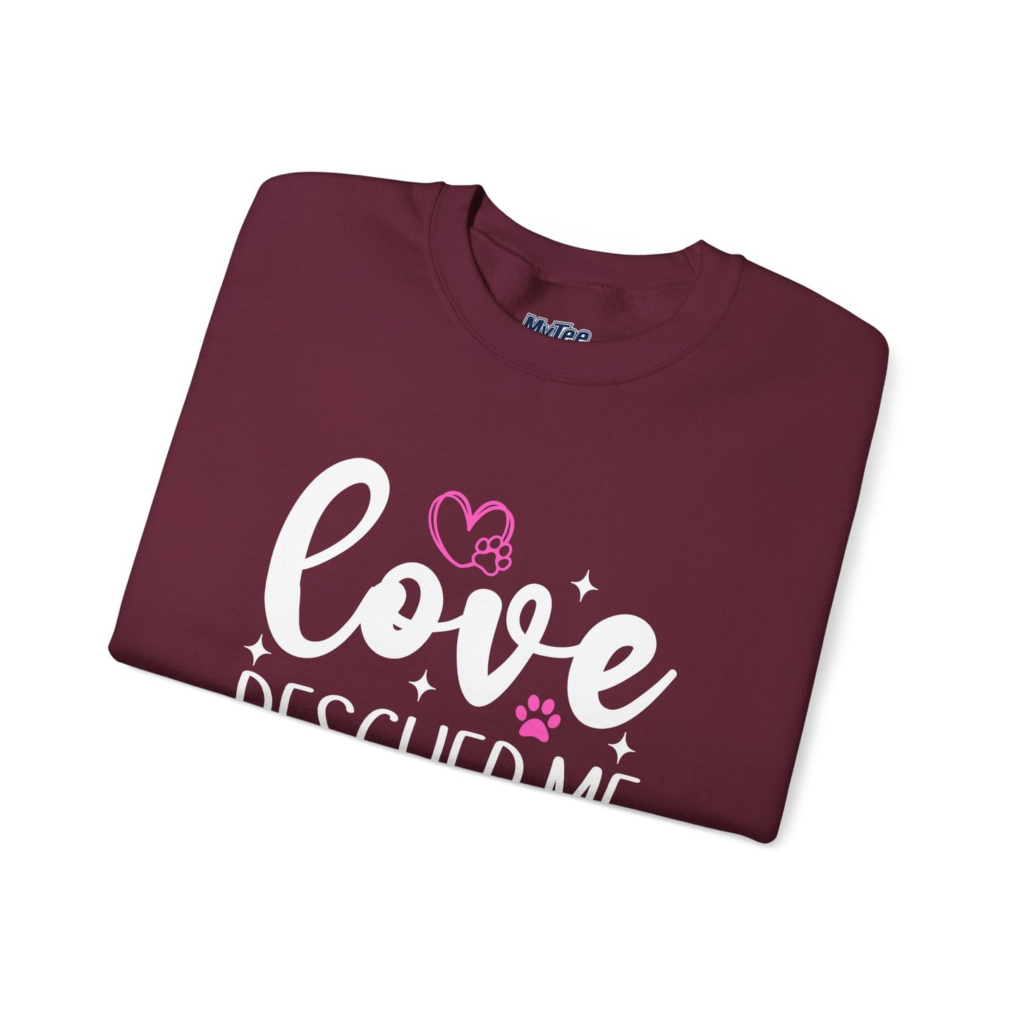 Love Rescued Me Unisex Sweatshirt – Heartfelt Dog Adoption Apparel